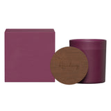 GLASS CANDLE WITH ACACIA WOOD LID GLASS CANDLE WITH ACACIA WOOD LID