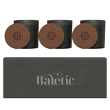 GLASS CANDLE 3-PACK WITH ACACIA WOOD LIDS GLASS CANDLE 3-PACK WITH ACACIA WOOD LIDS