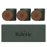 GLASS CANDLE 3-PACK WITH ACACIA WOOD LIDS GLASS CANDLE 3-PACK WITH ACACIA WOOD LIDS