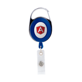 Oval Metal Retractable Badge Reel w/ Carabiner Oval Metal Retractable Badge Reel w/ Carabiner