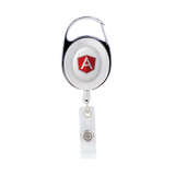 Oval Metal Retractable Badge Reel w/ Carabiner Oval Metal Retractable Badge Reel w/ Carabiner
