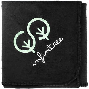 100% Recycled PET Fleece Blanket with Canvas Pouch