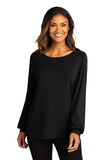 Port Authority Ladies Luxe Knit Jewel Blouse