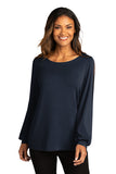 Port Authority Ladies Luxe Knit Jewel Blouse