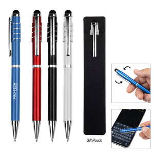 Recycled Aluminum Spinner Pen w/ Stylus