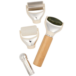 Wellable™ FSC®-Certified 3-in-1 Face and Body Roller Set