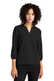 Mercer + Mettle® Ladies Stretch Crepe 3/4 Sleeve Blouse