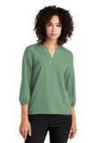 Mercer + Mettle® Ladies Stretch Crepe 3/4 Sleeve Blouse