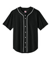 A4® Short Sleeve Full-Button Baseball Top