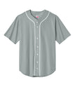 A4® Short Sleeve Full-Button Baseball Top