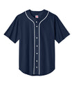 A4® Short Sleeve Full-Button Baseball Top