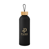 25 oz Blaire Recycled Aluminum Bottle With Bamboo Lid And Carry Handle