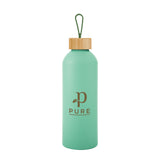 25 oz Blaire Recycled Aluminum Bottle With Bamboo Lid And Carry Handle