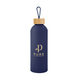 25 oz Blaire Recycled Aluminum Bottle With Bamboo Lid And Carry Handle