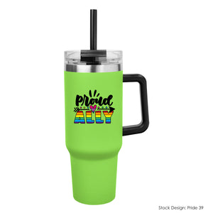 PRIDE 40 OZ. FULL COLOR INTREPID STAINLESS STEEL TUMBLER