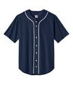 A4® Short Sleeve Full-Button Baseball Top