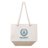 12 Oz. Astoria Cotton Canvas Tote With Jute Bottom