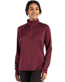 Cutter & Buck® Coastline Recycled Double Peached Mens Quarter Zip Pullover