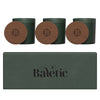 GLASS CANDLE 3-PACK WITH ACACIA WOOD LIDS