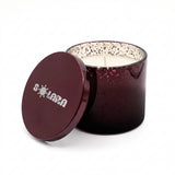 SOLARA 296 ml / 10 oz METALLIC GLASS CANDLE WITH TIN LID