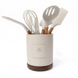 RADCLIFFE STONEWARE UTENSIL HOLDER AND SPATULA SET