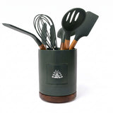 RADCLIFFE STONEWARE UTENSIL HOLDER AND SPATULA SET