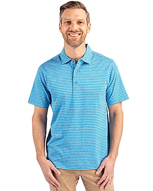 Cutter & Buck Forge Eco Heather Stripe Stretch Recyceled Mens Polo