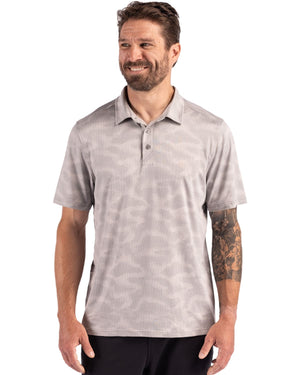Cutter & Buck Coastline Recycled Double Peached Camo Print Mens Polo