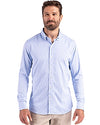 Cutter & Buck® Skyline Epic Confidence Recycled Gingham Men's Long Sleeve Dress Shirt