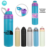 OYA - 24 oz Double-Wall Stainless Steel Bottle with 2-in-1 Lid