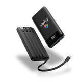 The Axiom Slim 10K mAh Power Bank w/ Built-in Cables