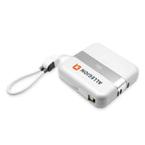 Gemini Two Piece Shareable 10,000 mAh Power Bank with Charging Cable Loop
