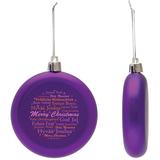 Shatter Resistant Flat Round Ornament