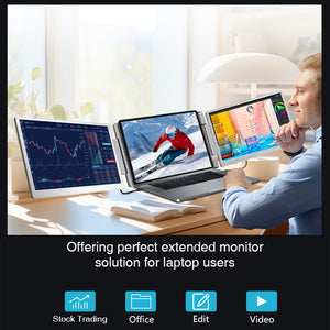 Laptop Trio Monitor Extended