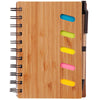 Bamboo Front Cover Notebook with Sticky Note and Pen