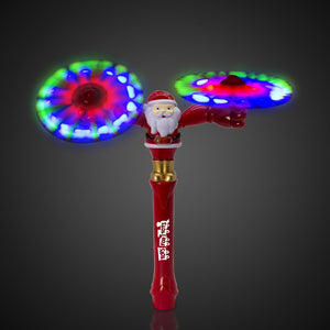 LED Santa Swivel Arms Spinner Wand