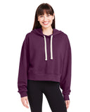 Glyder® Ladies' Vintage Oversized Cropped Hooded Sweatshirt