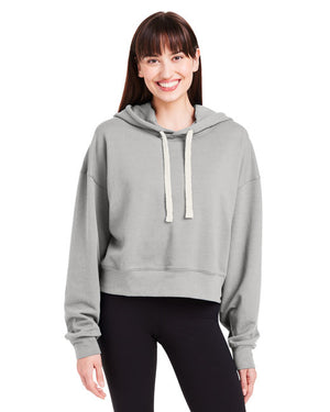 Glyder® Ladies' Vintage Oversized Cropped Hooded Sweatshirt