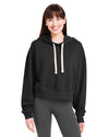 Glyder® Ladies' Vintage Oversized Cropped Hooded Sweatshirt