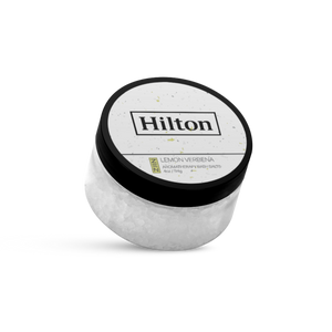 4 oz. Lemon Verbena® Bath Salts in Clear Jar with Black Lid