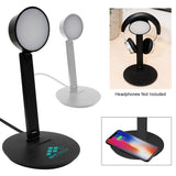 Desktop Light Wireless Charger w/ Headphone Stand