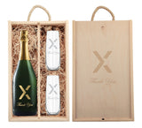 Champagne & Glasses Etched Gift Set