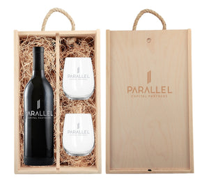 Custom Etched Wine & Glasses Gift Set