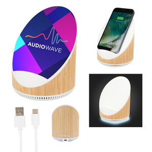 Edgewater Full Color Bluetooth Speaker w/ Wireless Charger